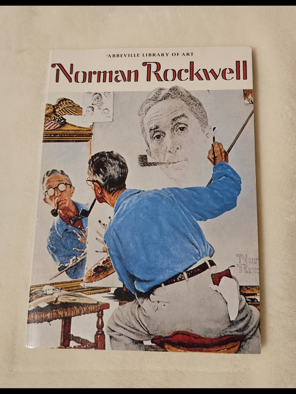 Norman Rockwell Art Book - Blue, White, Red Cover